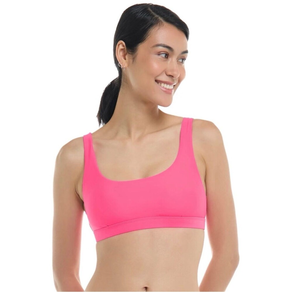 Body Glove Star Sports Bra Swimsuit Top Bubble Gun Pink Multi Strap Back M NWT